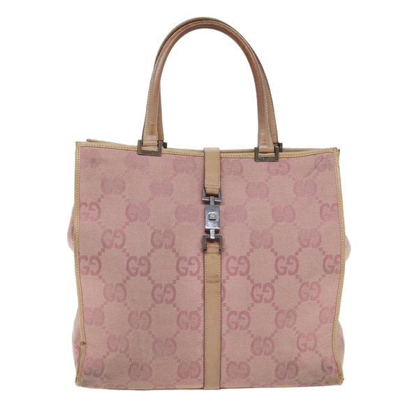 GUCCI GG Canvas Jackie Tote Bag Pink Silver 002 1064 3444 Auth 93846 - Picture 13 of 16